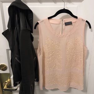 Sequin Astr peach sleeveless blouse